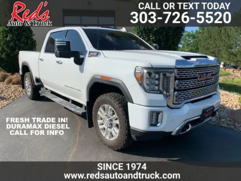 White 2020 GMC Sierra 2500HD 4WD Crew Cab Standard Bed Denali for sale in Longmont, CO