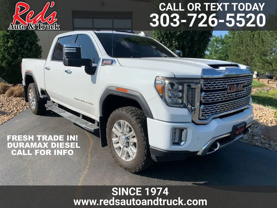 White 2020 GMC Sierra 2500HD 4WD Crew Cab Standard Bed Denali for sale in Longmont, CO