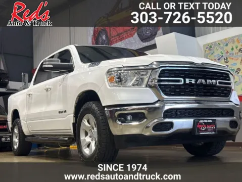 White 2022 Ram 1500 Big Horn Crew Cab 4x4 5'7" Box for sale in Longmont, CO