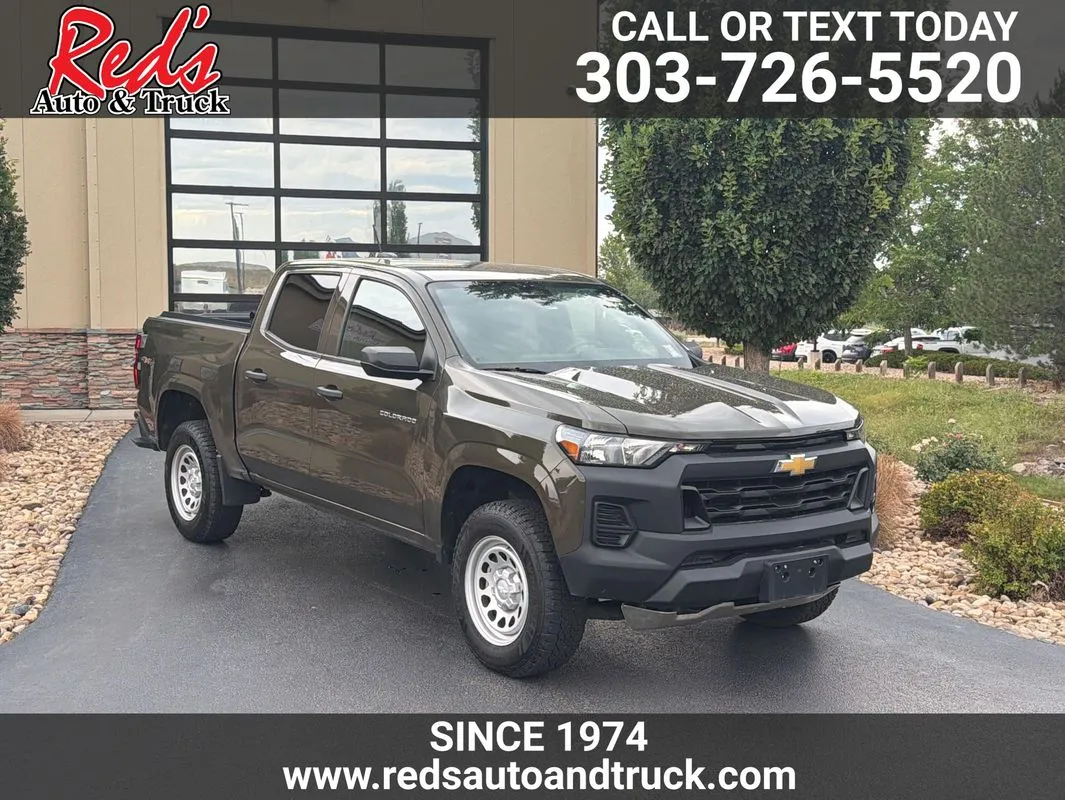 Brown 2023 Chevrolet Colorado 4WD Crew Cab Short Box WT for sale in Longmont, CO
