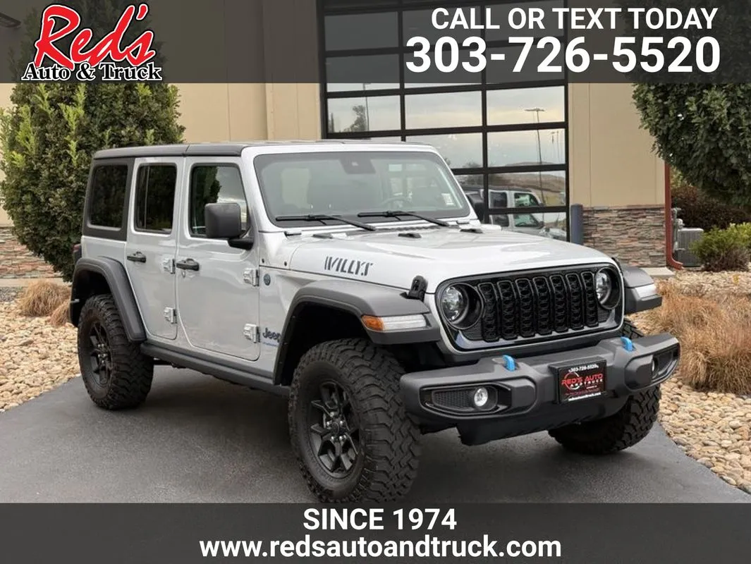 Silver 2024 Jeep Wrangler 4xe Willys 4xe for sale in Longmont, CO