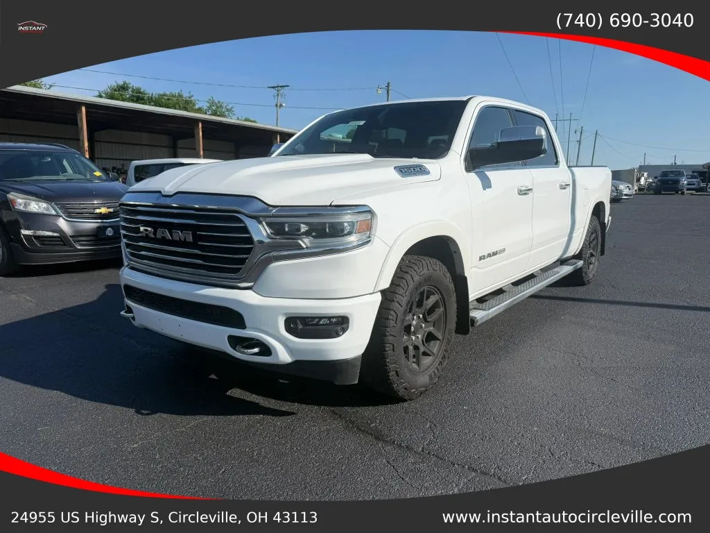 White 2022 Ram 1500 Crew Cab Longhorn Pickup 4D 6 1/3 ft for sale in Circleville, OH