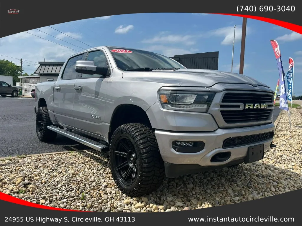 Gray 2023 Ram 1500 Crew Cab Laramie Pickup 4D 5 1/2 ft for sale in Circleville, OH
