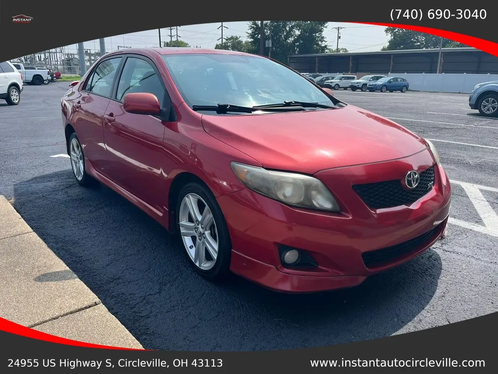 Red 2009 Toyota Corolla XRS Sedan 4D for sale in Circleville, OH