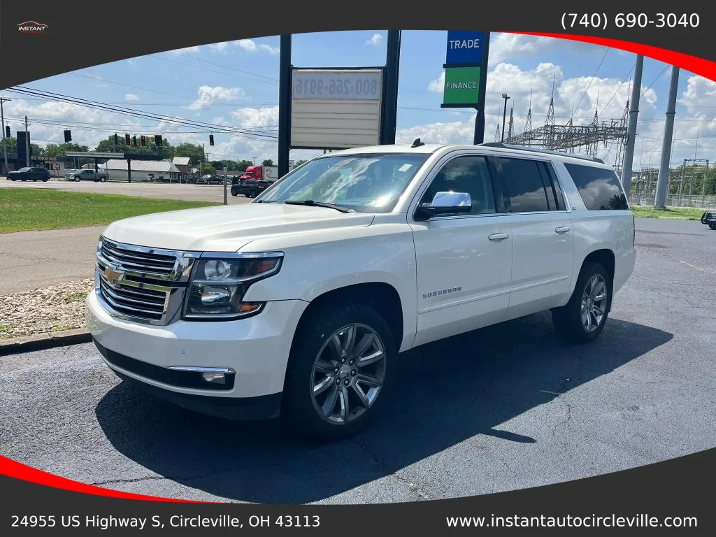 White 2015 Chevrolet Suburban LTZ Sport Utility 4D for sale in Circleville, OH