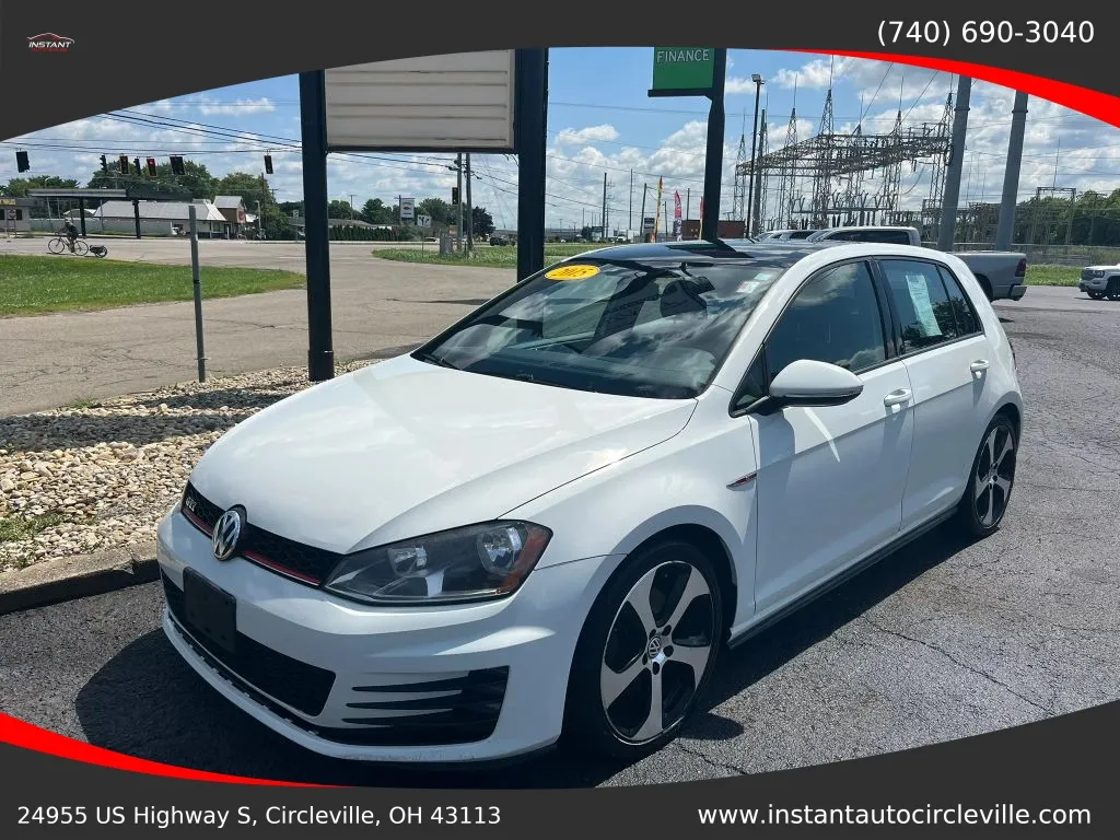 White 2015 Volkswagen Golf GTI SE Hatchback Sedan 4D for sale in Circleville, OH
