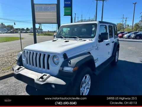 White 2019 Jeep Wrangler Unlimited Sport S Sport Utility 4D for sale in Circleville, OH