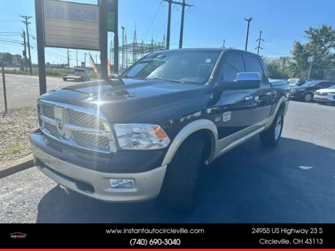 Black 2012 Ram 1500 Crew Cab Laramie Longhorn Edition Pickup 4D 5 1/2 ft for sale in Circleville, OH