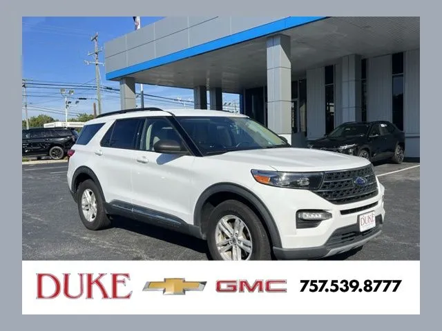 White 2021 Ford Explorer XLT for sale in Suffolk, VA