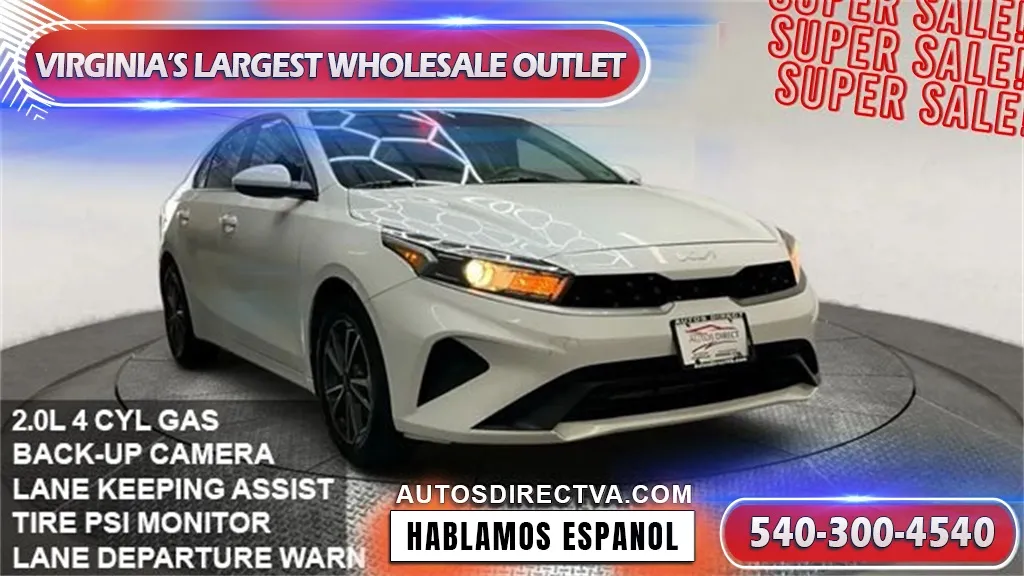 White 2022 Kia Forte LXS for sale in Fredericksburg, VA