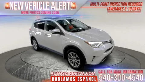 White 2016 Toyota RAV4 Hybrid Limited for sale in Fredericksburg, VA