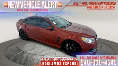 Red 2015 Chevrolet SS for sale in Fredericksburg, VA