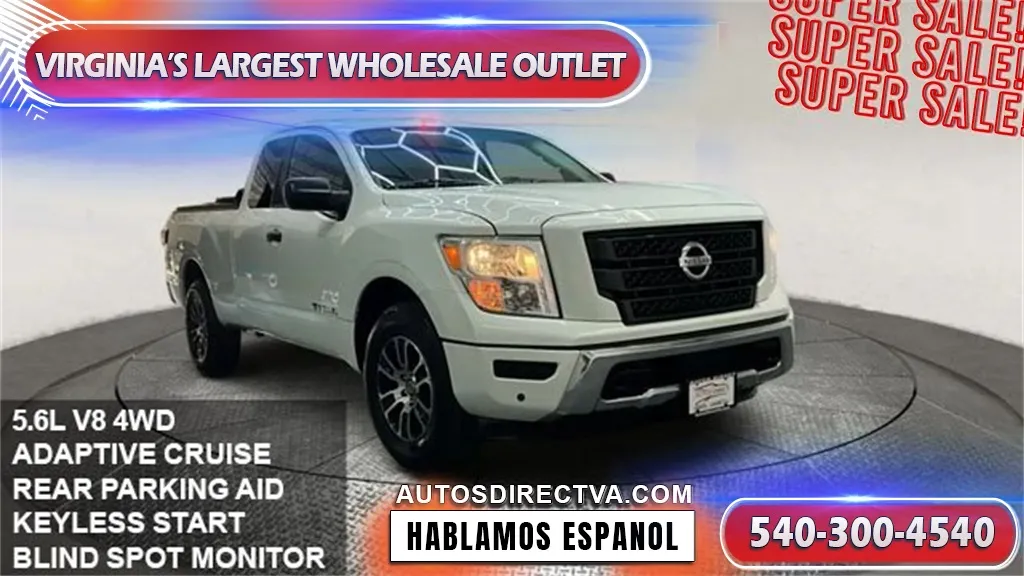 White 2022 Nissan Titan SV for sale in Fredericksburg, VA