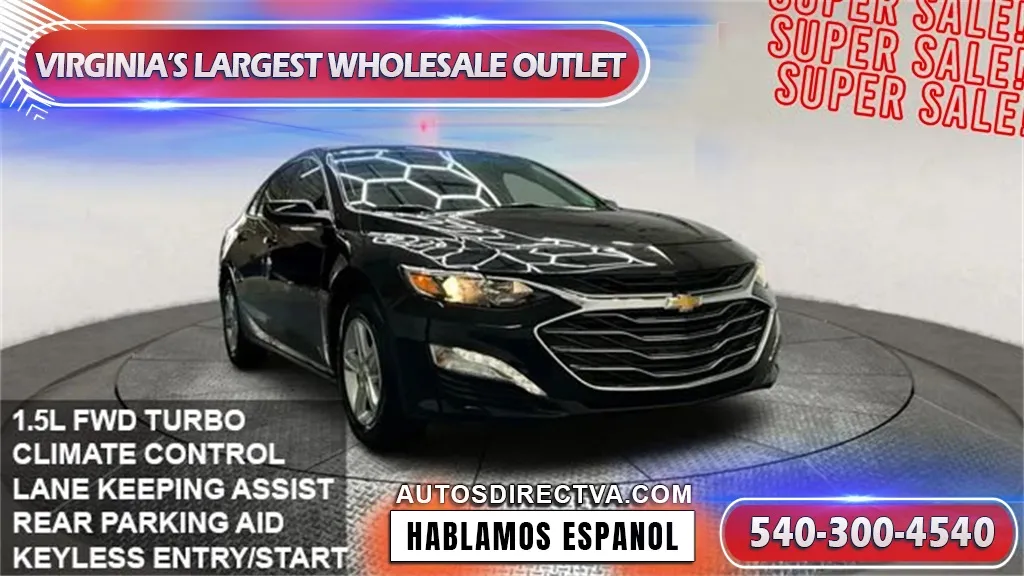 Black 2024 Chevrolet Malibu LT for sale in Fredericksburg, VA
