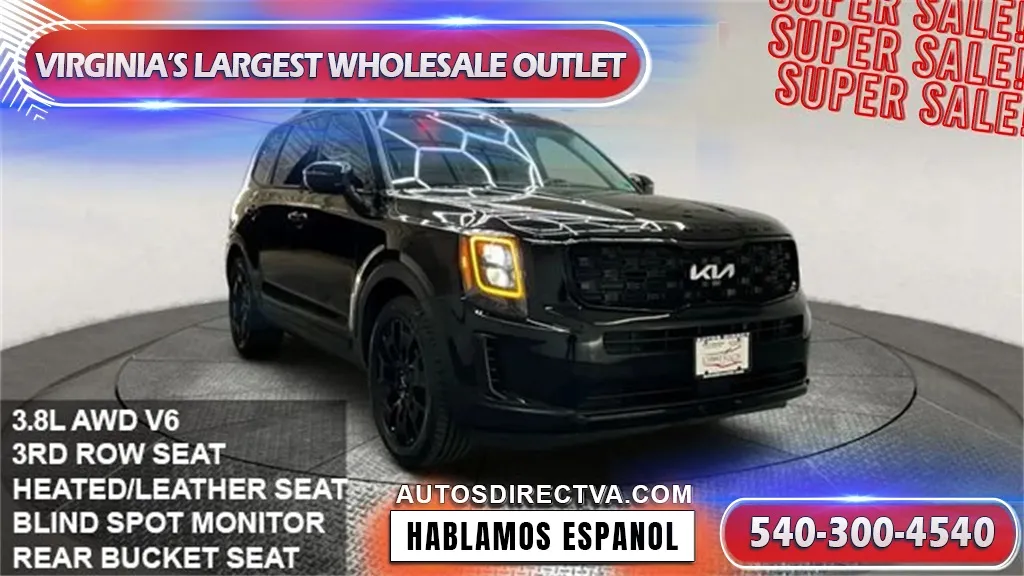 Black 2022 Kia Telluride EX for sale in Fredericksburg, VA