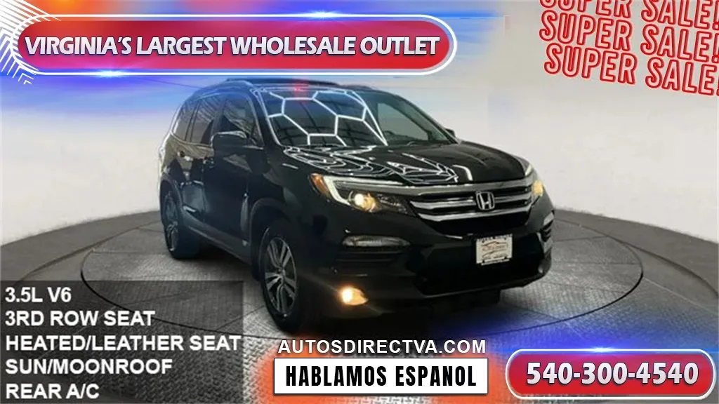 Black 2018 Honda Pilot EX-L for sale in Fredericksburg, VA