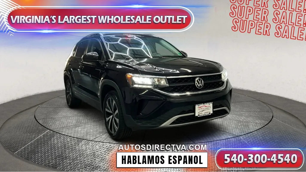Black 2022 Volkswagen Taos 1.5T SE for sale in Fredericksburg, VA
