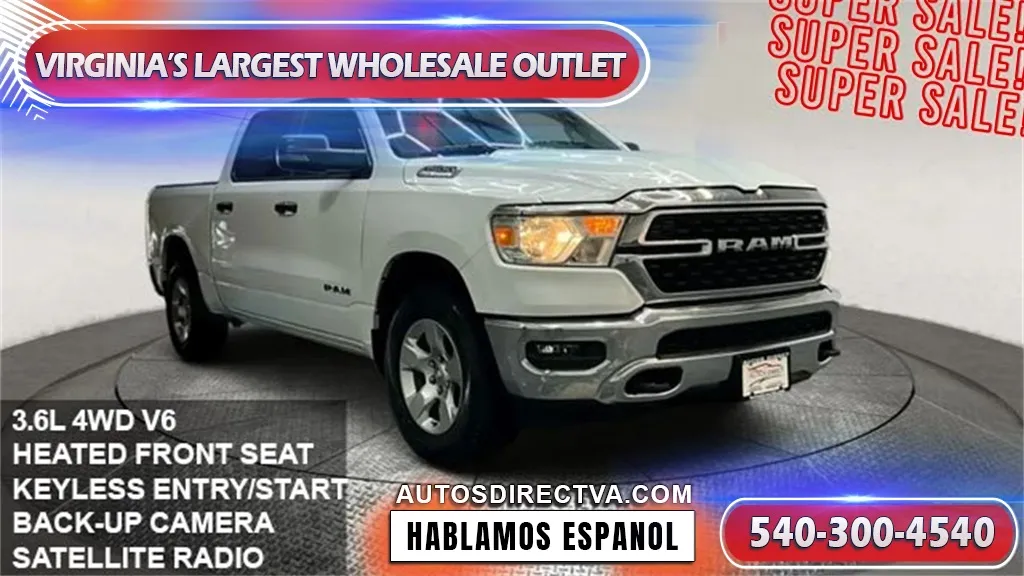 White 2023 Ram 1500 Big Horn/Lone Star for sale in Fredericksburg, VA