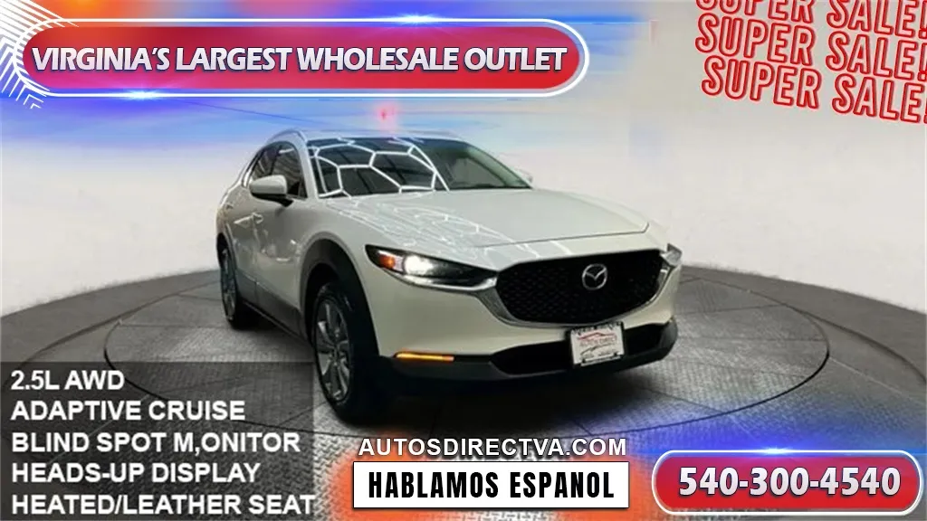 White 2023 Mazda CX-30 2.5 S Premium Package for sale in Fredericksburg, VA