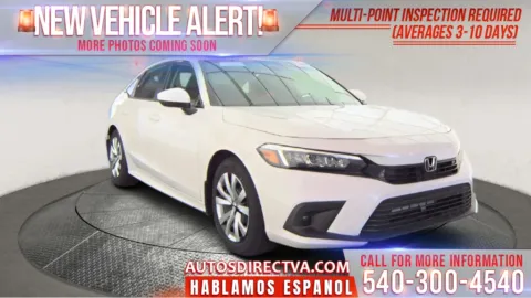 White 2023 Honda Civic LX for sale in Fredericksburg, VA