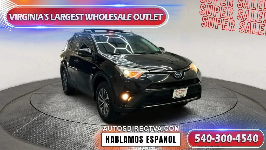 Black 2018 Toyota RAV4 Hybrid XLE for sale in Fredericksburg, VA