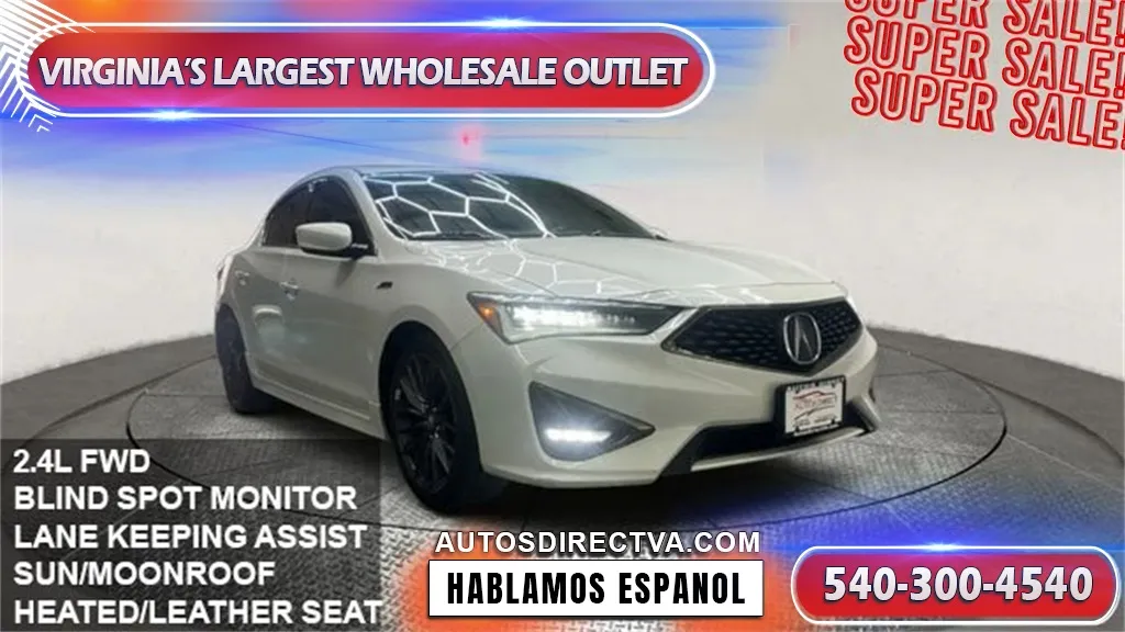 White 2020 Acura ILX for sale in Fredericksburg, VA
