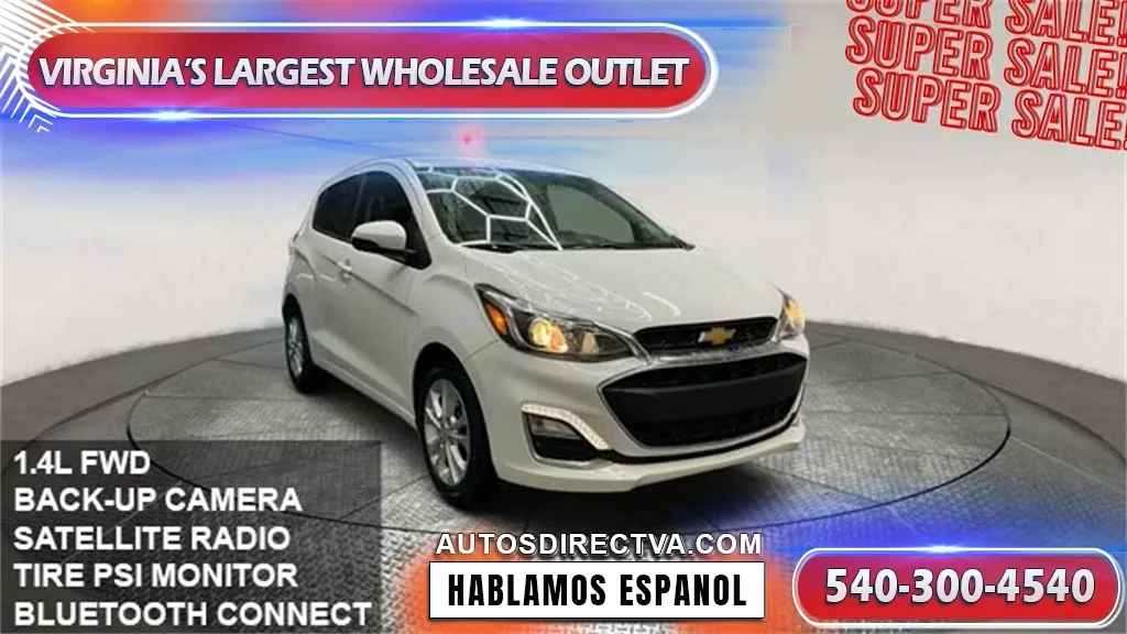 White 2021 Chevrolet Spark 1LT for sale in Fredericksburg, VA