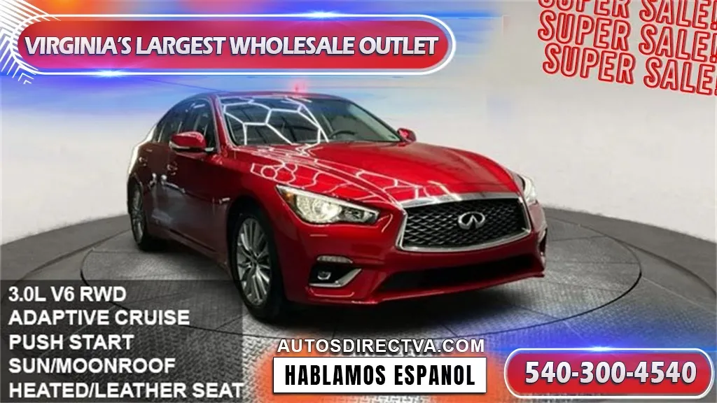 Red 2023 INFINITI Q50 LUXE for sale in Fredericksburg, VA