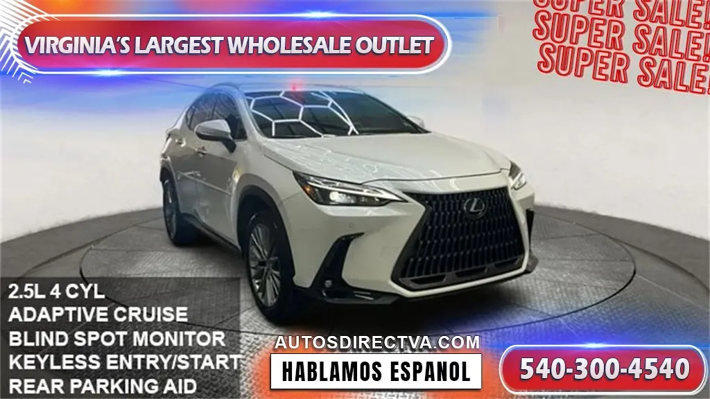 White 2025 Lexus NX 250 Base for sale in Fredericksburg, VA