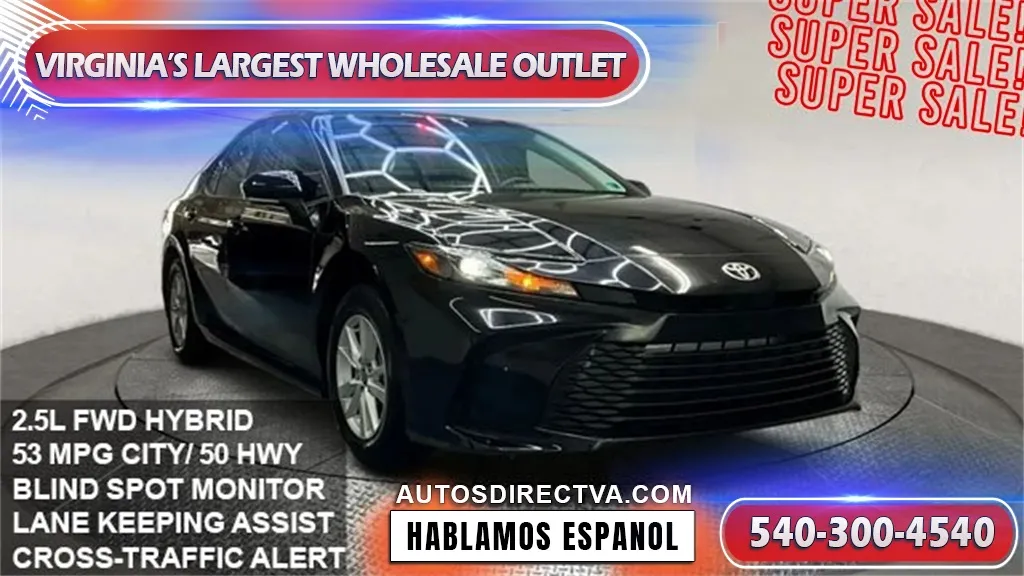 Black 2025 Toyota Camry LE for sale in Fredericksburg, VA