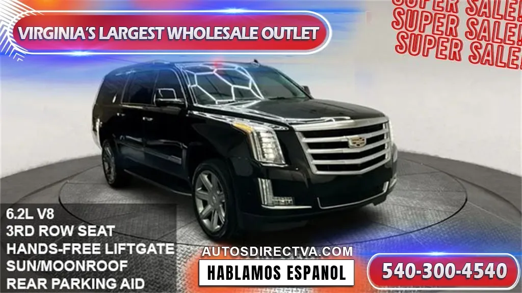 Black 2019 Cadillac Escalade ESV Luxury for sale in Fredericksburg, VA