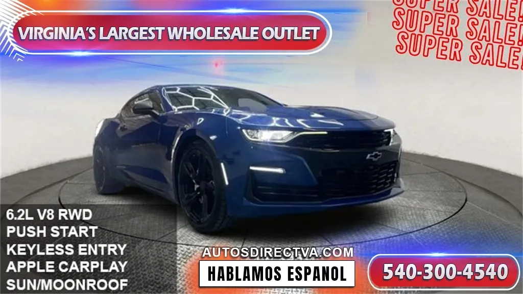 Blue 2019 Chevrolet Camaro SS for sale in Fredericksburg, VA