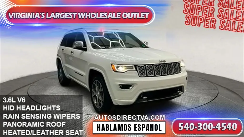 White 2020 Jeep Grand Cherokee Overland for sale in Fredericksburg, VA