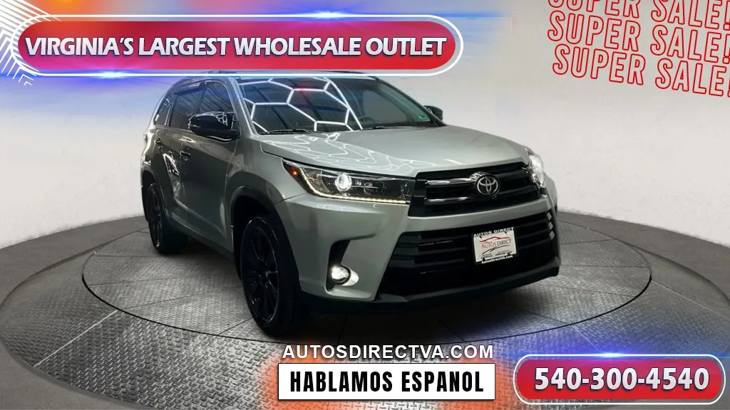 Silver 2019 Toyota Highlander SE for sale in Fredericksburg, VA