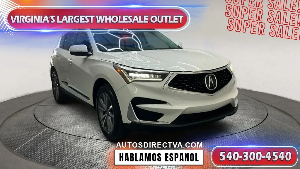 White 2021 Acura RDX Technology Package for sale in Fredericksburg, VA