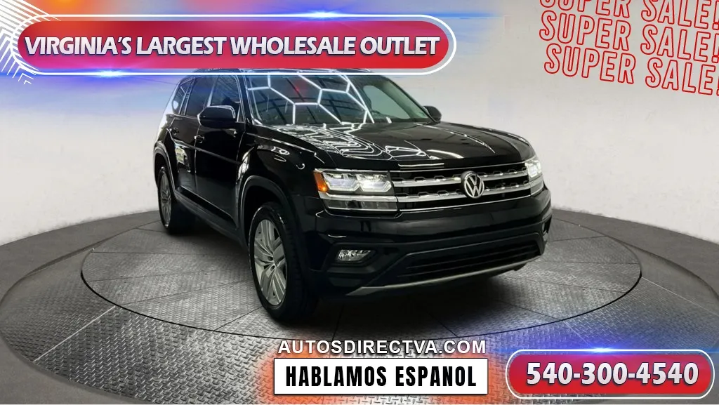 Black 2019 Volkswagen Atlas 3.6L V6 SE for sale in Fredericksburg, VA