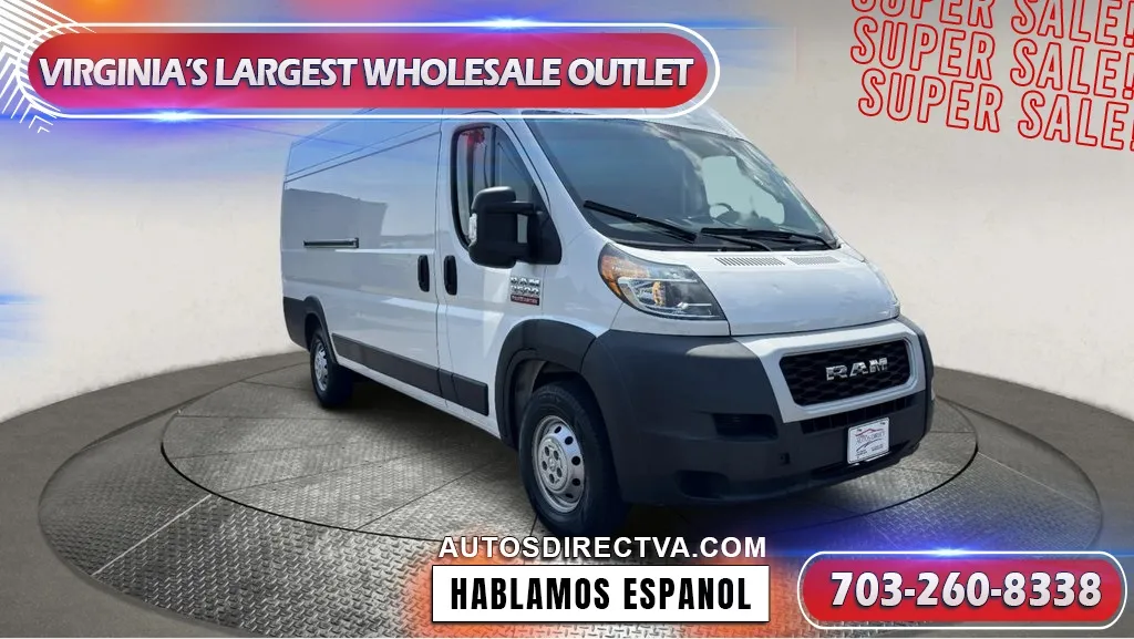 White 2021 Ram ProMaster 3500 High Roof for sale in Fredericksburg, VA