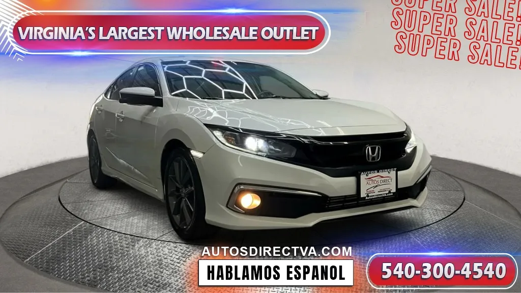 White 2019 Honda Civic EX for sale in Manassas, VA