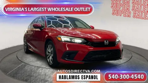 Red 2022 Honda Civic LX for sale in Fredericksburg, VA