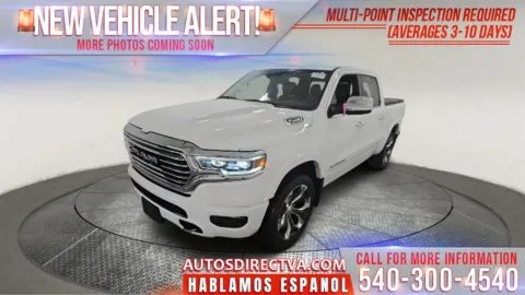 White 2022 Ram 1500 Laramie Longhorn for sale in Fredericksburg, VA