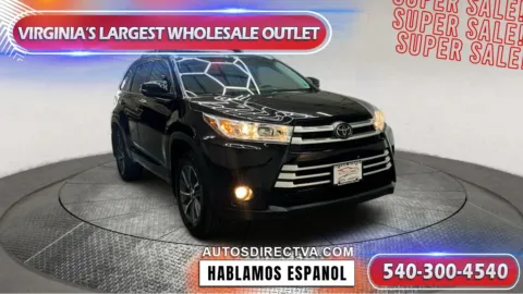 Black 2018 Toyota Highlander for sale in Fredericksburg, VA