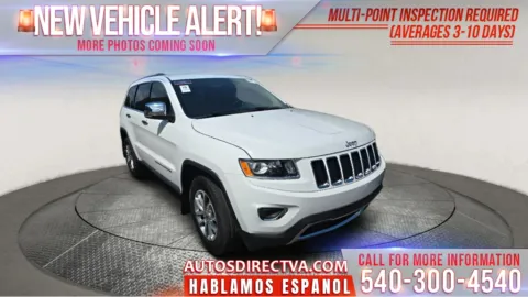 White 2015 Jeep Grand Cherokee Limited for sale in Fredericksburg, VA