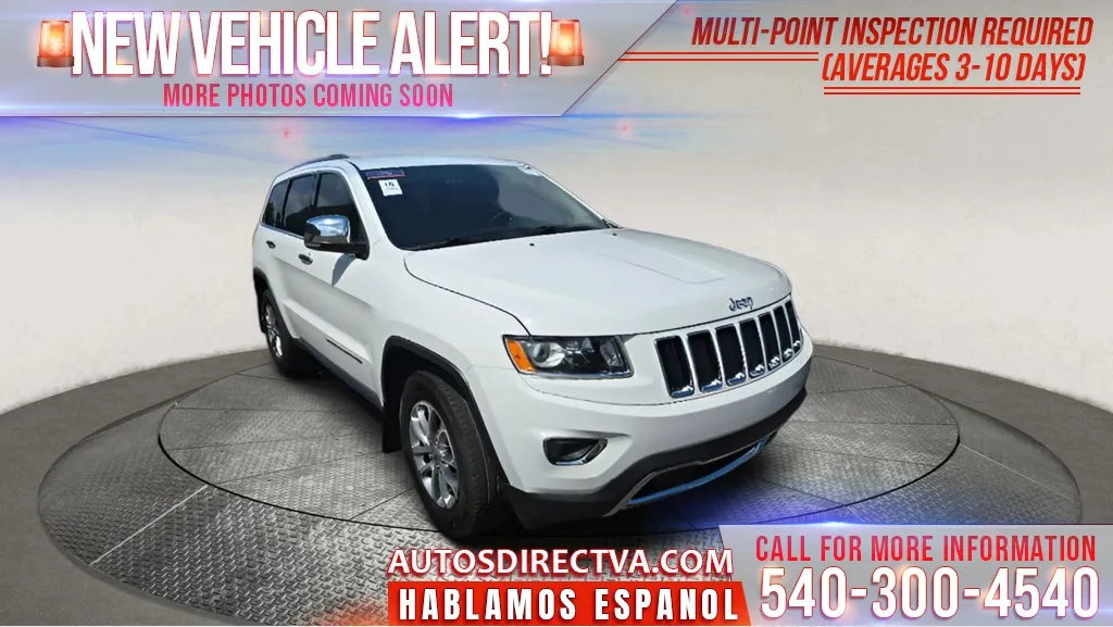 White 2015 Jeep Grand Cherokee Limited for sale in Fredericksburg, VA