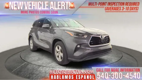 Gray 2021 Toyota Highlander LE for sale in Fredericksburg, VA