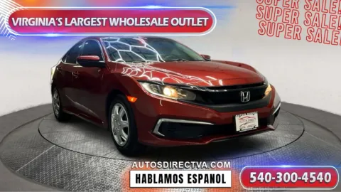 Red 2021 Honda Civic LX for sale in Fredericksburg, VA