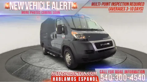 Blue 2019 Ram ProMaster 3500 High Roof for sale in Fredericksburg, VA