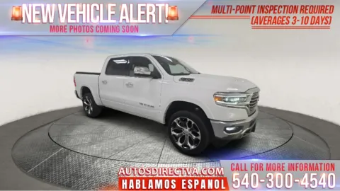 White 2020 Ram 1500 Laramie Longhorn for sale in Fredericksburg, VA