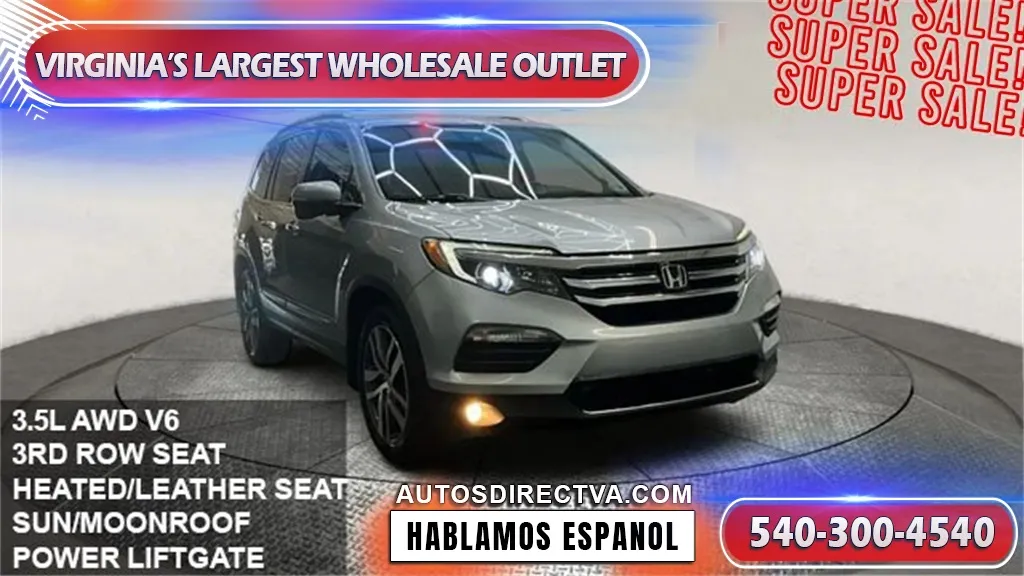 Silver 2018 Honda Pilot Touring for sale in Fredericksburg, VA
