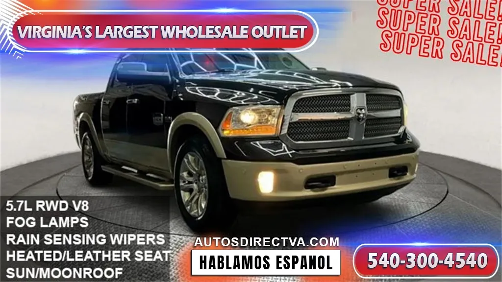 Black 2016 Ram 1500 Laramie Longhorn for sale in Fredericksburg, VA