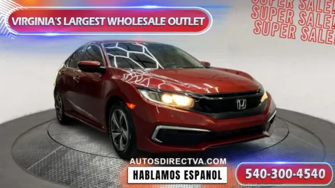 Red 2020 Honda Civic LX for sale in Fredericksburg, VA